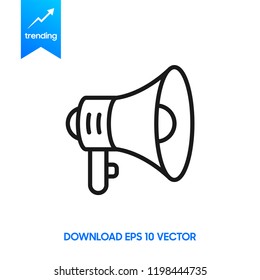 loudspeacker megaphone line black icon