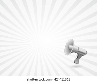 loudspeaker 3d  icon on abstract background