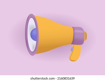 Loudspeaker in 3d style. Vector illustration