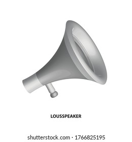 loudspeaker   3D vintage vector clip art is the graphic arts,refers to pre-made images used to illustrate any medium. 