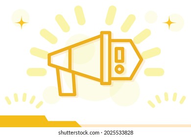 Loudspeaker alert message icon symbol sign from modern notification collection for mobile concept and web apps design. Bell, alert and social media related vector line icons.