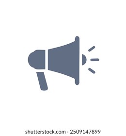 Loudspeaker announcement icon. Simple vector illustration of a loudspeaker with sound waves. Perfect for marketing, advertising, and communication concepts.