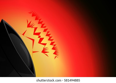 loudspeaker art graphic background design.vector and illustration