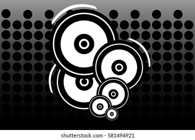 loudspeaker art graphic background design.vector and illustration