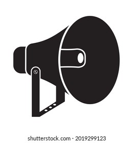 loudspeaker, black stencil, vector illustration icon