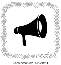Loudspeaker  black  vector icon