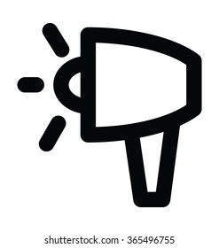 
Loudspeaker Bold Line Vector Icon
