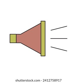 Loudspeaker for the call to prayer. Vector and JPG formats. Suitable for related icons.