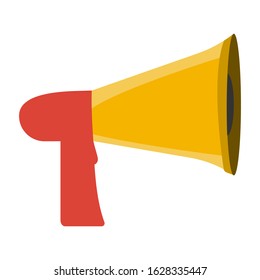 Loudspeaker in cartoon style. Flat design, vector illustration