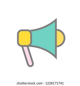 
loudspeaker cartoon style. vector