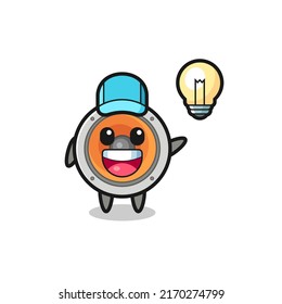caricatura de personajes de altavoz que capta la idea, diseño de estilo lindo para camiseta, pegatina, elemento logo