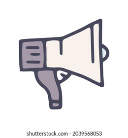 loudspeaker color vector doodle simple icon design
