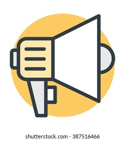 Loudspeaker Colored Vector Icon