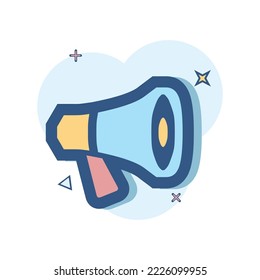 Ilustración vectorial de estilo de comedia de altavoz