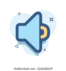 Loudspeaker comic style vector illustration