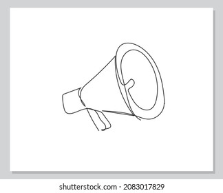 loudspeaker continuous one line illustration