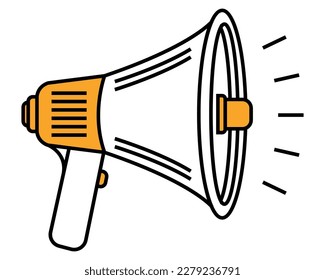 loudspeaker for demonstrations at a rally. flat vector illustration.