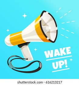 Loudspeaker design concept. Vector illustration in retro cartoon style