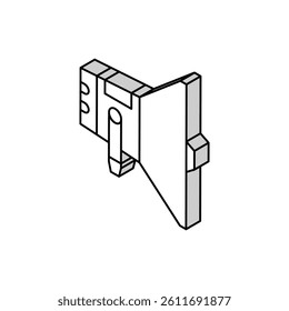 loudspeaker device isometric icon vector. loudspeaker device sign. isolated symbol illustration