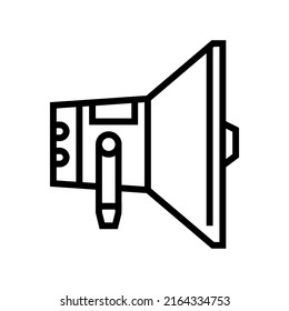 loudspeaker device line icon vector. loudspeaker device sign. isolated contour symbol black illustration