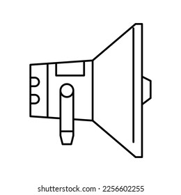 loudspeaker device line icon vector. loudspeaker device sign. isolated contour symbol black illustration