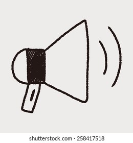 loudspeaker doodle drawing