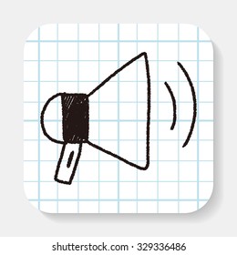 loudspeaker doodle drawing