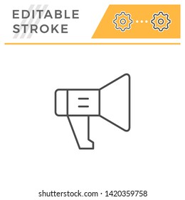Loudspeaker editable stroke line icon