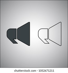 loudspeaker fill and outline vector icon