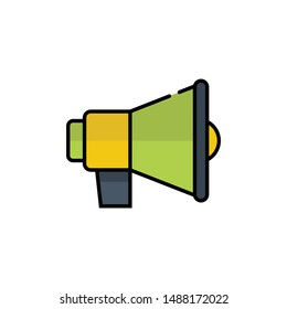 loudspeaker filled line icon vector design