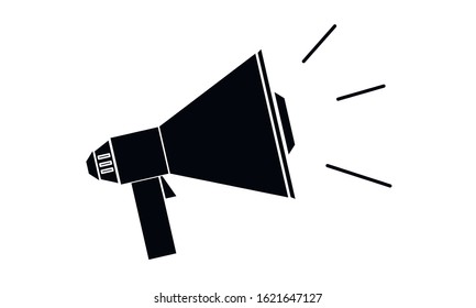 Loudspeaker. Flat design, thin line. Vector illustration, isolated