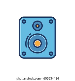 Loudspeaker flat outline icon