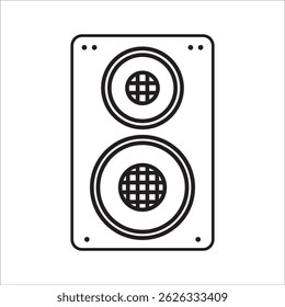 loudspeaker flat outline icon logo illustration. technology, electronic and equipment icon set. suitable for web, design,logo,app on white background