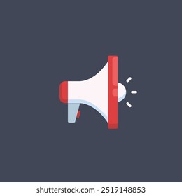 loudspeaker in flat vector design.