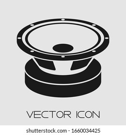 Loudspeaker flat vector icon. Vector illustration.