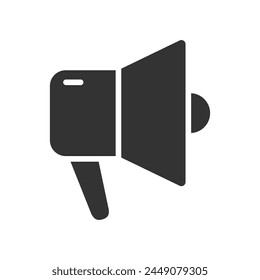 Icono de Vector de glifo de altavoz aislado sobre fondo blanco. Icono de Vector de glifo de altavoz para diseño de Web, móvil y ui