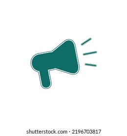 loudspeaker green icon. Mobile app elements. vector illustration