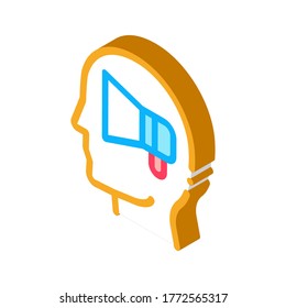 Loudspeaker Head Icon Vector. Isometric Loudspeaker Head sign. color isolated symbol illustration