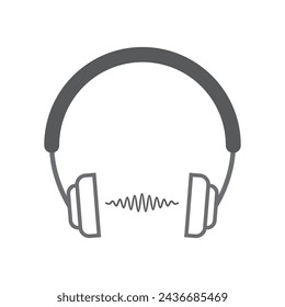 loudspeaker headset icon vector illustration