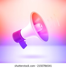 Loudspeaker with holographic effect. 3d vector illustration