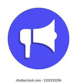 loudspeaker icon in badge style. One of fire guard collection icon can be used for UI, UX