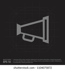loudspeaker icon - Black Creative Background