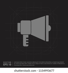 loudspeaker icon - Black Creative Background - Free vector icon