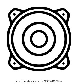 Loudspeaker Icon. Bold outline design with editable stroke width. Vector Illustration.