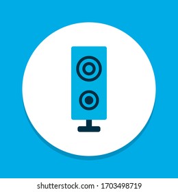 Loudspeaker icon colored symbol. Premium quality isolated amplifier element in trendy style.