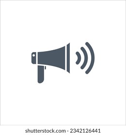 Loudspeaker icon, concept icon logo flat design apps and web page. Eps 10 Editable.