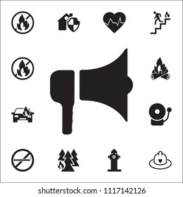 loudspeaker icon. Detailed set of fire guard icons. Premium quality graphic design sign. One of the collection icons for websites, web design, mobile app