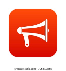 Loudspeaker icon digital red for any design isolated on white vector illustration