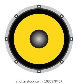 Loudspeaker  icon. Flat color design. Vector illustration.