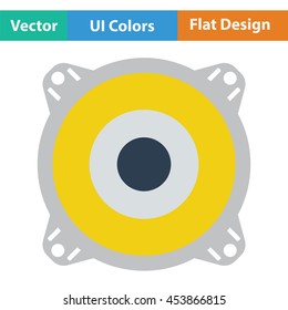 Loudspeaker  icon. Flat color design. Vector illustration.